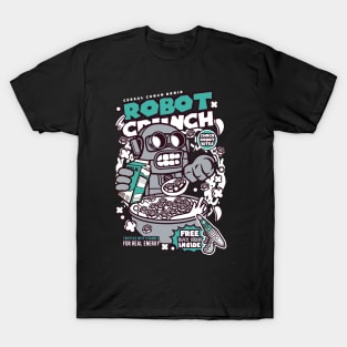 Retro Cereal Box Robot Crunch // Junk Food Nostalgia // Cereal Lover T-Shirt